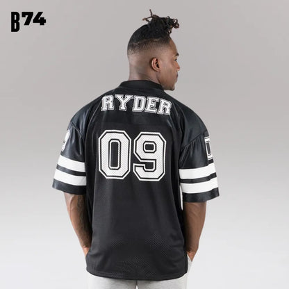 Camiseta Estilo Jersey Esportiva Preta Boost 09